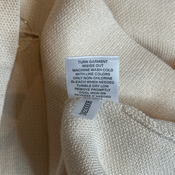 🆕NWT NY&C Chic Cream Double-Breasted Knit Cardigan, M - Picture 8 of 9